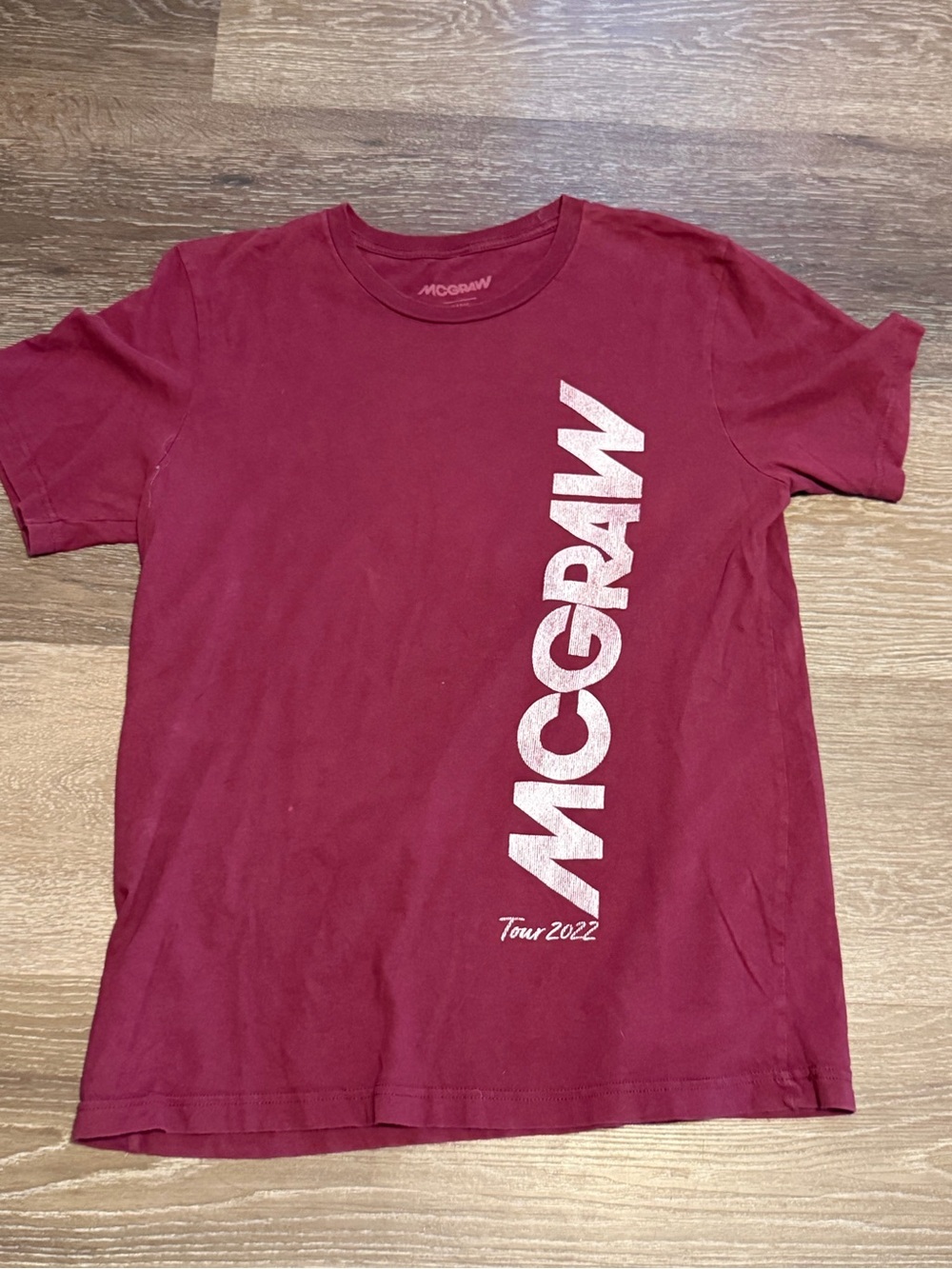 McGraw Tour 2022 Vertical Logo Tee - Burgundy